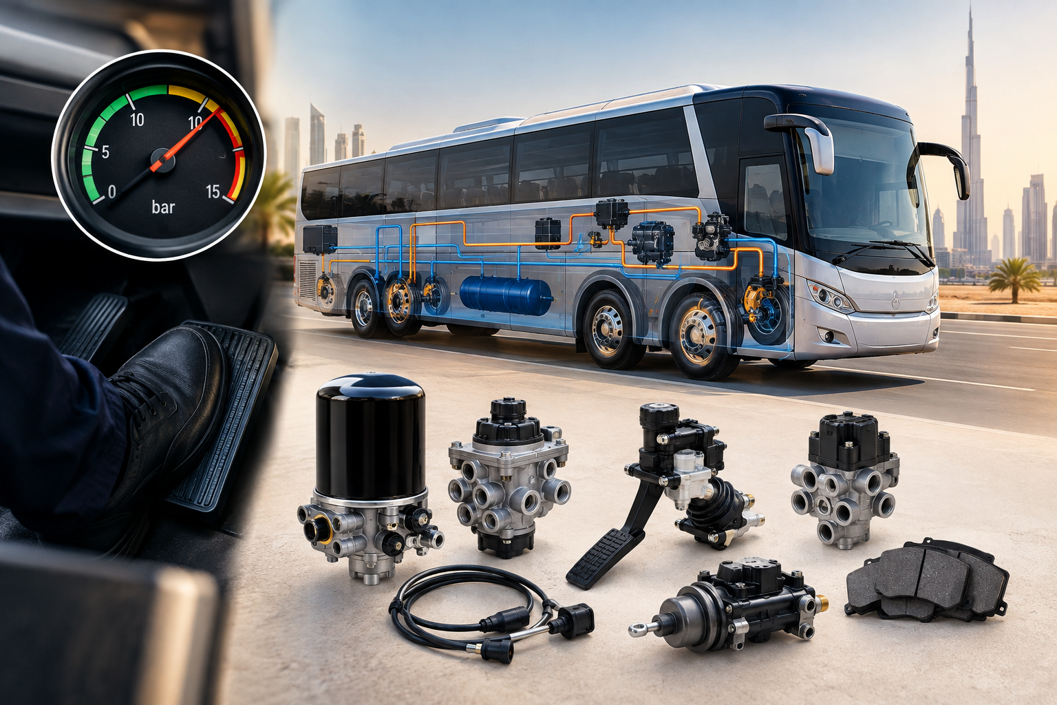Bus Air Brake Maintenance in UAE Heat – 7 Warning Signs to Watch